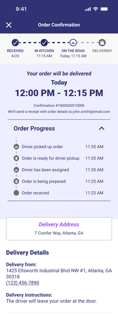 Order tracking
